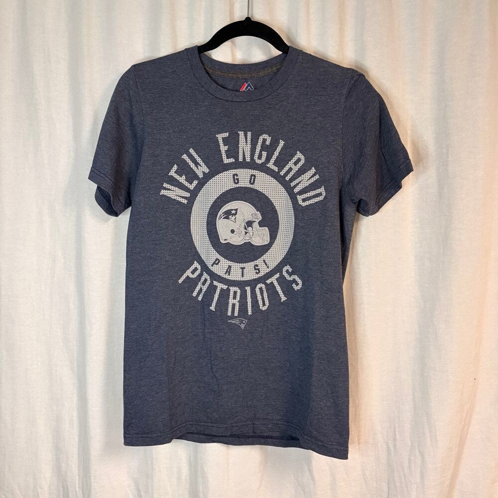 Majestic New England Patriots Graphic T-Shirt Small NFL Football Tee